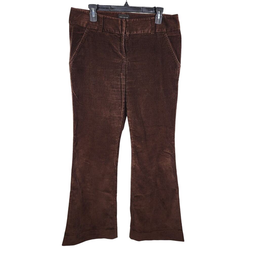 The Limited Drew Fit Women Pants Size 10 Corduroy Bootcut Pockets Brown Mid Rise